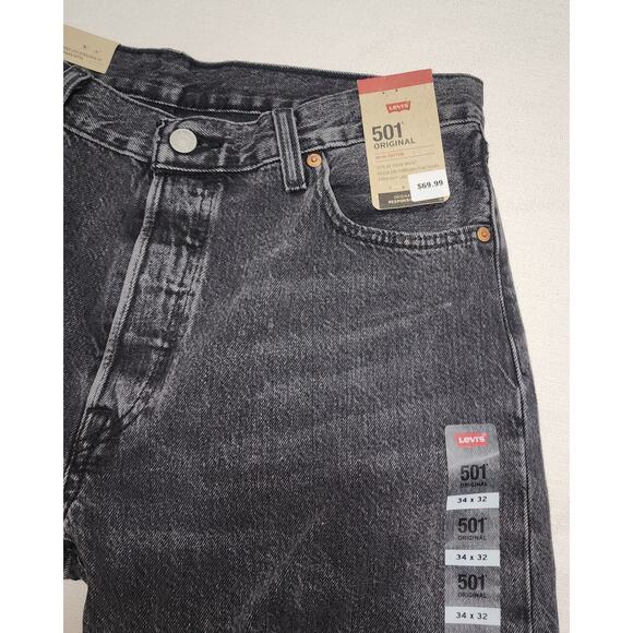Levi's 501 original 34x32 sit at waist men button fly - Picture 5 of 9